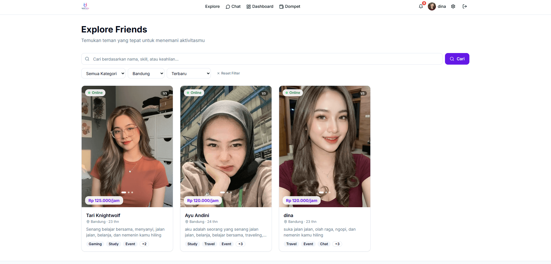 Platform Teman Sejiwa — aplikasi konseling psikologi online dengan booking sesi dan video call, dibangun oleh Nufanas